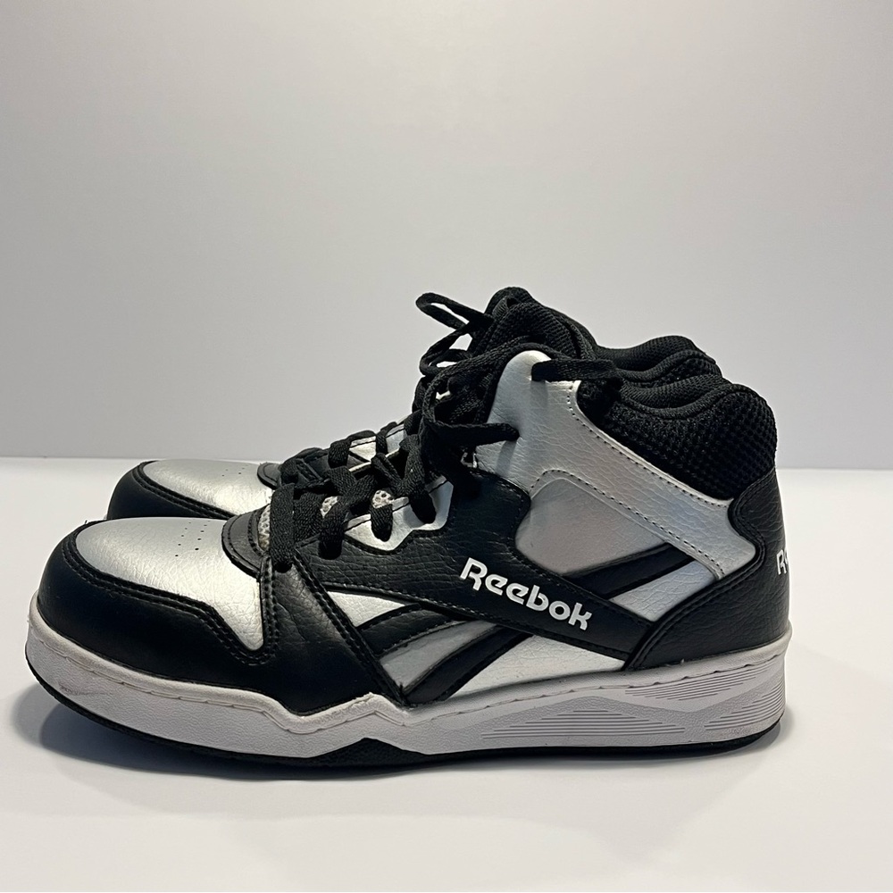 Reebok BB4500 Work Women's Composite Toe High Top Work Sneaker Black Silver 8W